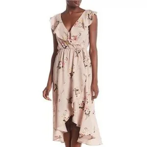 Socialite Dresses Socialite Ruffle Floral High Low Dress